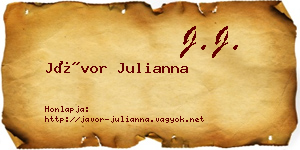 Jávor Julianna névjegykártya