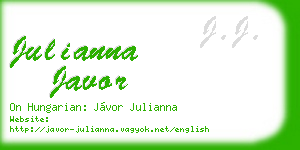 julianna javor business card
